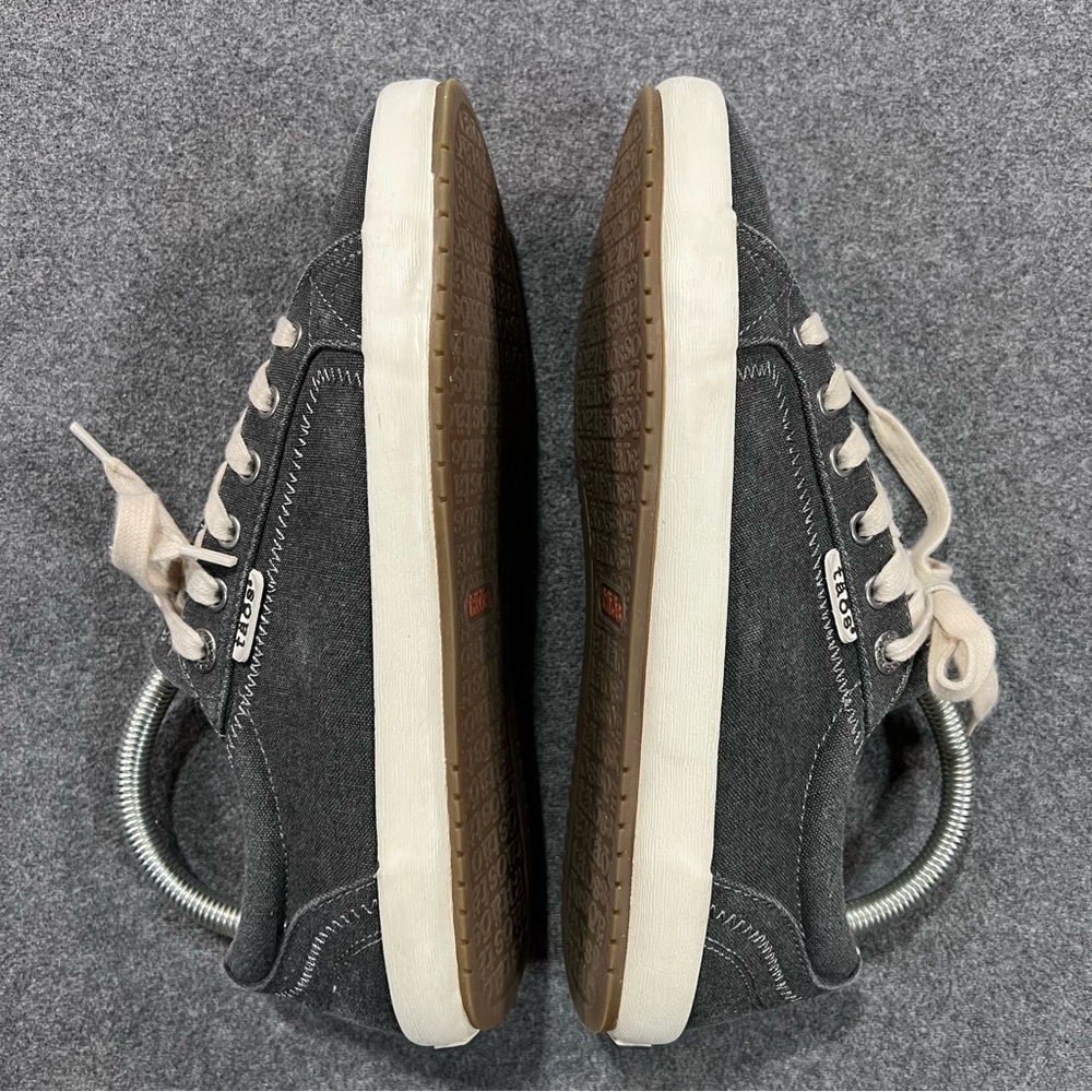 Taos Star Shoes Sneakers Womens Size 8 Dark Gray Washed Denim Casual Lace Up - Picture 5 of 13